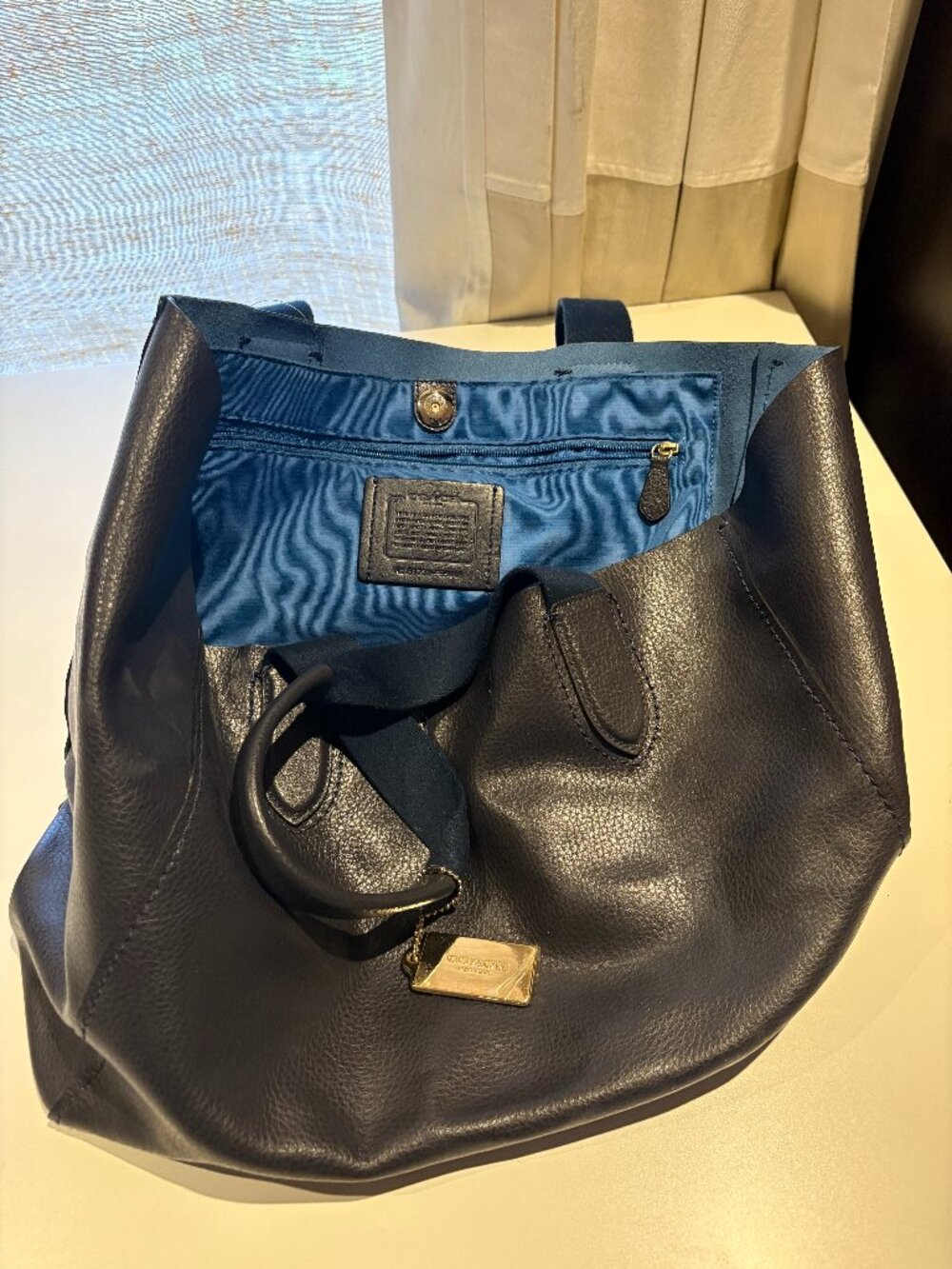 Coach Blue Tote Bag